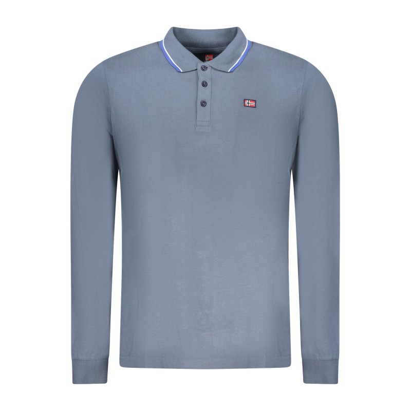 NORWAY 1963 POLO MANICHE LUNGHE UOMO BLU