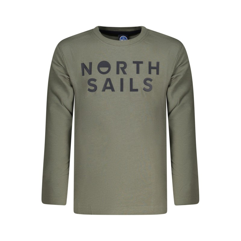 NORTH SAILS T-SHIRT MANICHE LUNGHE BAMBINO VERDE