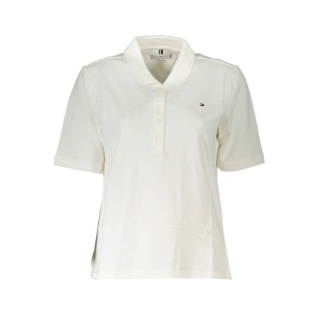 TOMMY HILFIGER POLO MANICHE CORTE DONNA BIANCO