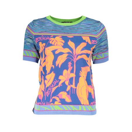 DESIGUAL MAGLIA DONNA AZZURRO