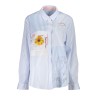 DESIGUAL CAMICIA MANICHE LUNGHE DONNA AZZURRO