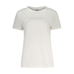 GUESS JEANS T-SHIRT MANICHE CORTE DONNA BIANCO