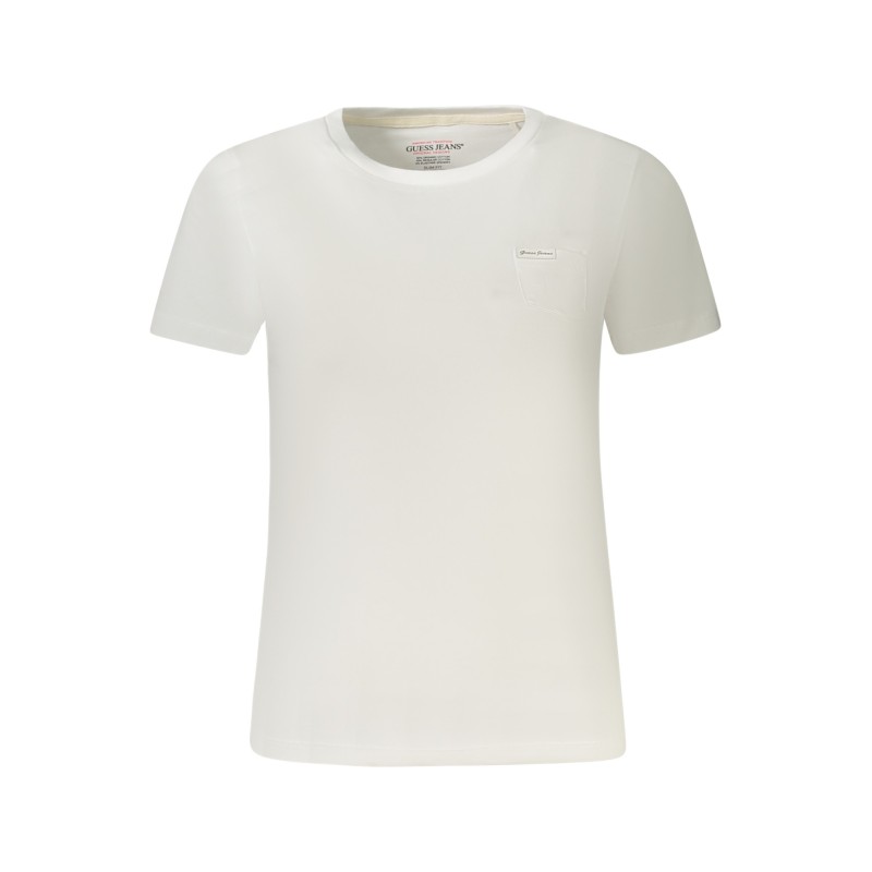GUESS JEANS T-SHIRT MANICHE CORTE DONNA BIANCO