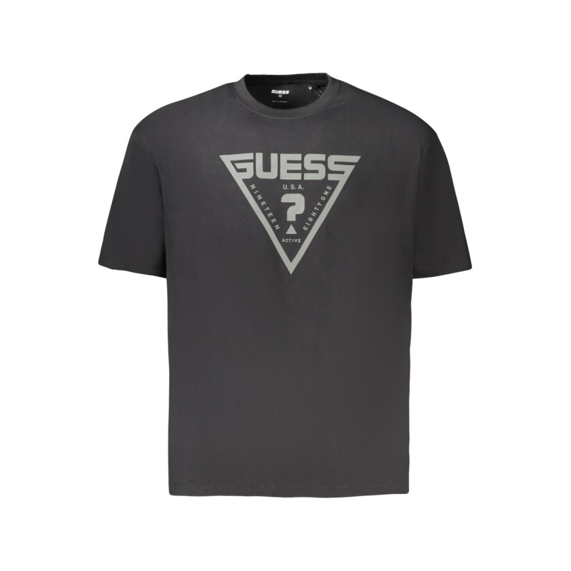GUESS JEANS T-SHIRT MANICHE CORTE UOMO NERO