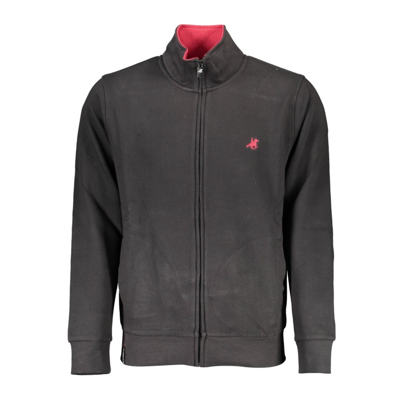 U.S. GRAND FELPA CON ZIP UOMO NERO