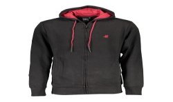 U.S. GRAND FELPA CON ZIP UOMO NERO