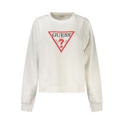 GUESS JEANS FELPA SENZA ZIP DONNA BIANCO