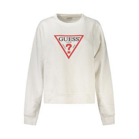 GUESS JEANS FELPA SENZA ZIP DONNA BIANCO