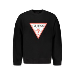 GUESS JEANS FELPA SENZA ZIP UOMO NERO