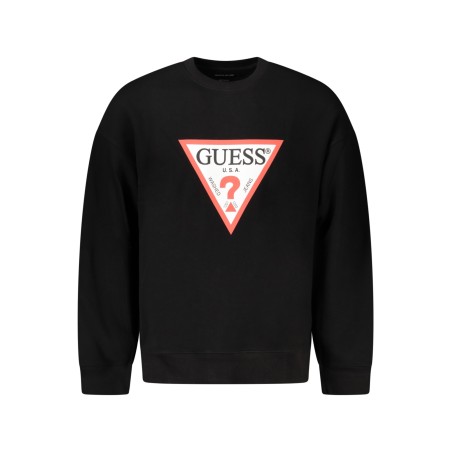GUESS JEANS FELPA SENZA ZIP UOMO NERO