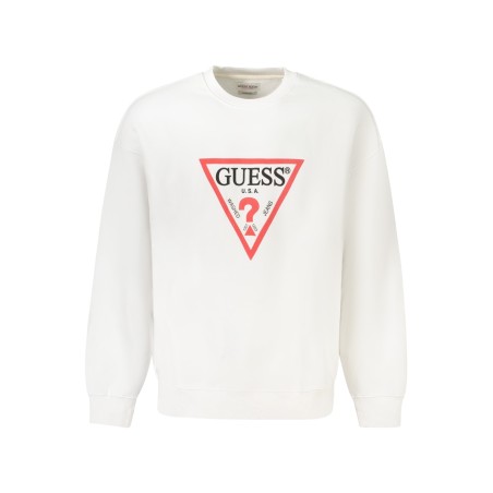 GUESS JEANS FELPA SENZA ZIP UOMO BIANCO