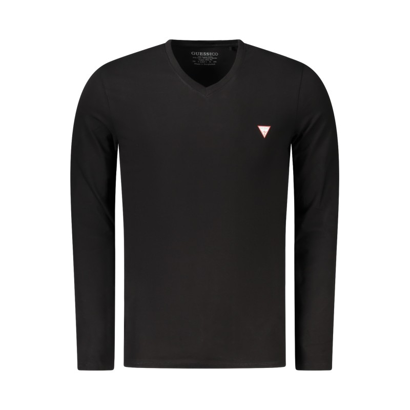 GUESS JEANS T-SHIRT MANICHE LUNGHE UOMO NERO