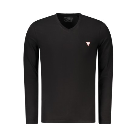 GUESS JEANS T-SHIRT MANICHE LUNGHE UOMO NERO