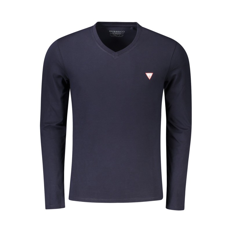 GUESS JEANS T-SHIRT MANICHE LUNGHE UOMO BLU