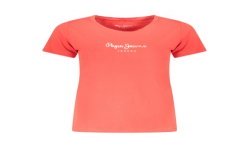 PEPE JEANS T-SHIRT MANICHE CORTE DONNA ROSSO