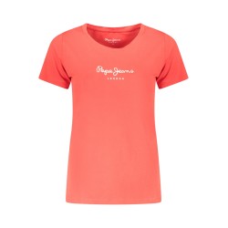 PEPE JEANS T-SHIRT MANICHE CORTE DONNA ROSSO