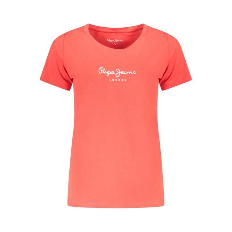 PEPE JEANS T-SHIRT MANICHE CORTE DONNA ROSSO