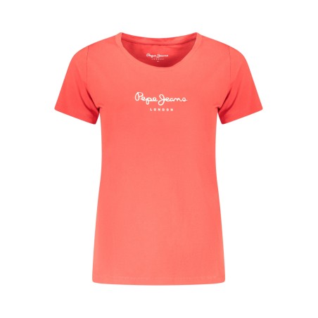 PEPE JEANS T-SHIRT MANICHE CORTE DONNA ROSSO