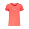 PEPE JEANS T-SHIRT MANICHE CORTE DONNA ROSSO