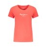PEPE JEANS T-SHIRT MANICHE CORTE DONNA ROSSO