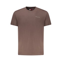 TOMMY HILFIGER T-SHIRT MANICHE CORTE UOMO MARRONE