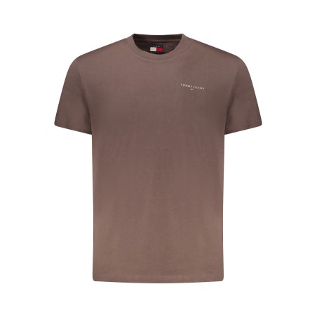 TOMMY HILFIGER T-SHIRT MANICHE CORTE UOMO MARRONE