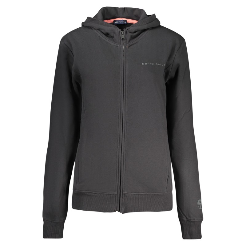 NORTH SAILS FELPA CON ZIP DONNA NERO