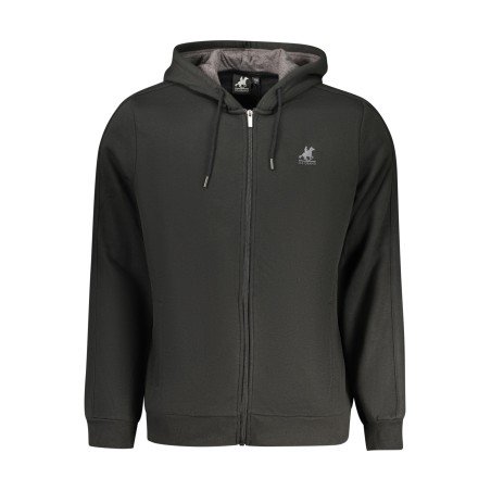 U.S. GRAND FELPA CON ZIP UOMO NERO