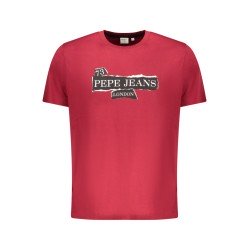 PEPE JEANS T-SHIRT MANICHE CORTE UOMO ROSSO