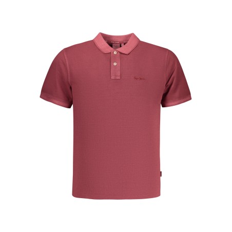 PEPE JEANS POLO MANICHE CORTE UOMO ROSSO