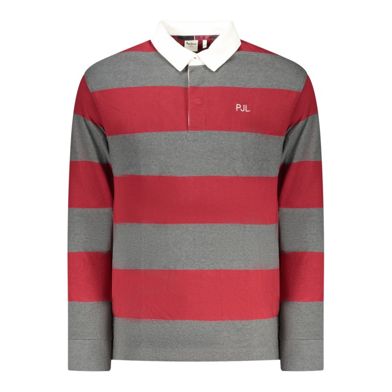 PEPE JEANS POLO MANICHE LUNGHE UOMO ROSSO