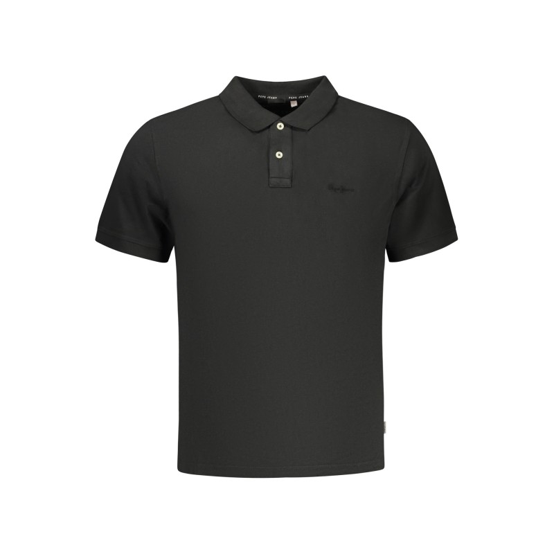 PEPE JEANS POLO MANICHE CORTE UOMO NERO