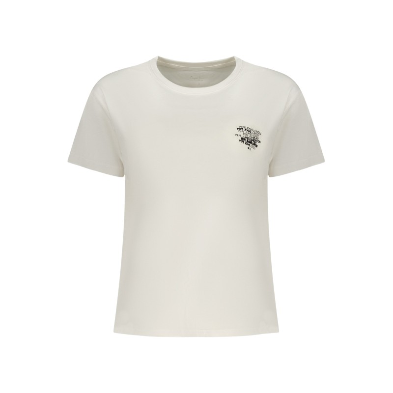 PEPE JEANS T-SHIRT MANICHE CORTE DONNA BIANCO