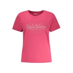 PEPE JEANS T-SHIRT MANICHE CORTE DONNA ROSA