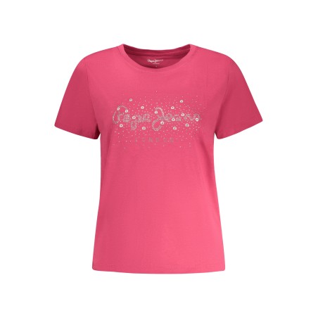 PEPE JEANS T-SHIRT MANICHE CORTE DONNA ROSA