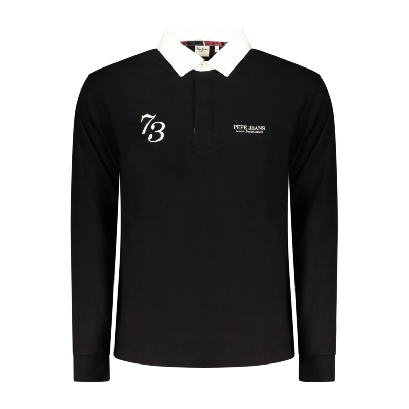 PEPE JEANS POLO MANICHE LUNGHE UOMO NERO