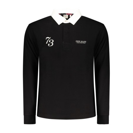 PEPE JEANS POLO MANICHE LUNGHE UOMO NERO