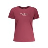 PEPE JEANS T-SHIRT MANICHE CORTE DONNA ROSSO