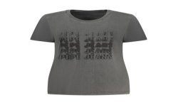 PEPE JEANS T-SHIRT MANICHE CORTE DONNA NERO