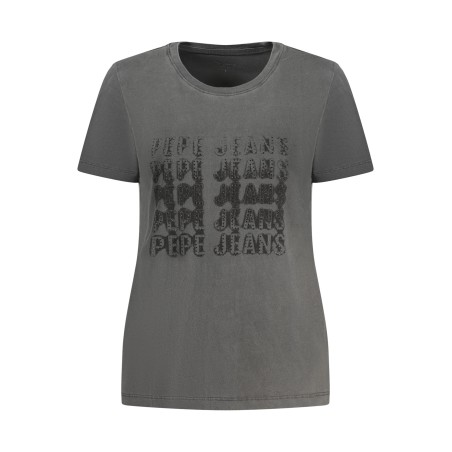 PEPE JEANS T-SHIRT MANICHE CORTE DONNA NERO
