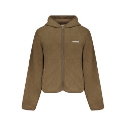 GUESS JEANS FELPA CON ZIP DONNA MARRONE