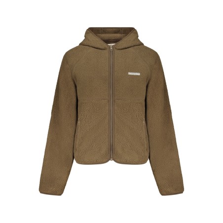 GUESS JEANS FELPA CON ZIP DONNA MARRONE