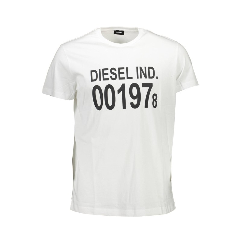 DIESEL T-SHIRT MANICHE CORTE UOMO BIANCO