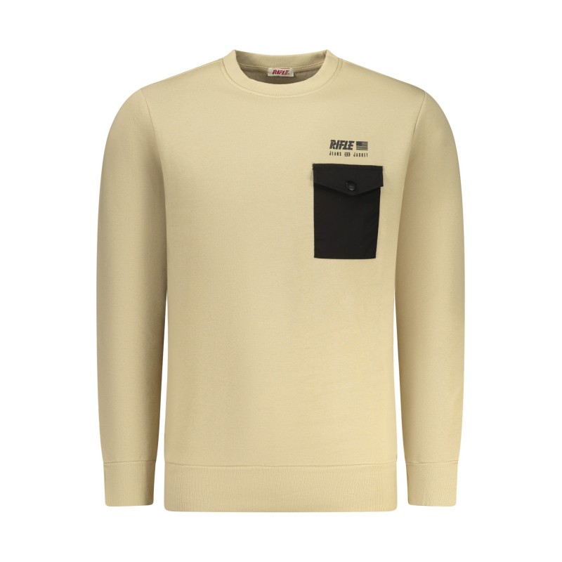 RIFLE FELPA SENZA ZIP UOMO BEIGE