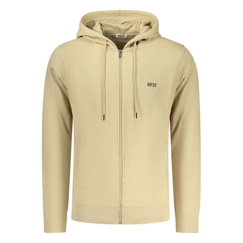 RIFLE FELPA CON ZIP UOMO BEIGE