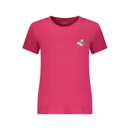PEPE JEANS T-SHIRT MANICHE CORTE DONNA ROSSO