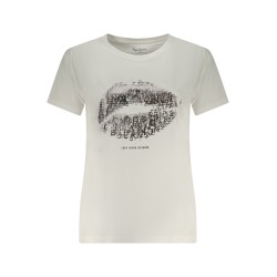 PEPE JEANS T-SHIRT MANICHE CORTE DONNA BIANCO
