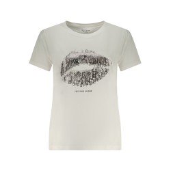 PEPE JEANS T-SHIRT MANICHE CORTE DONNA BIANCO