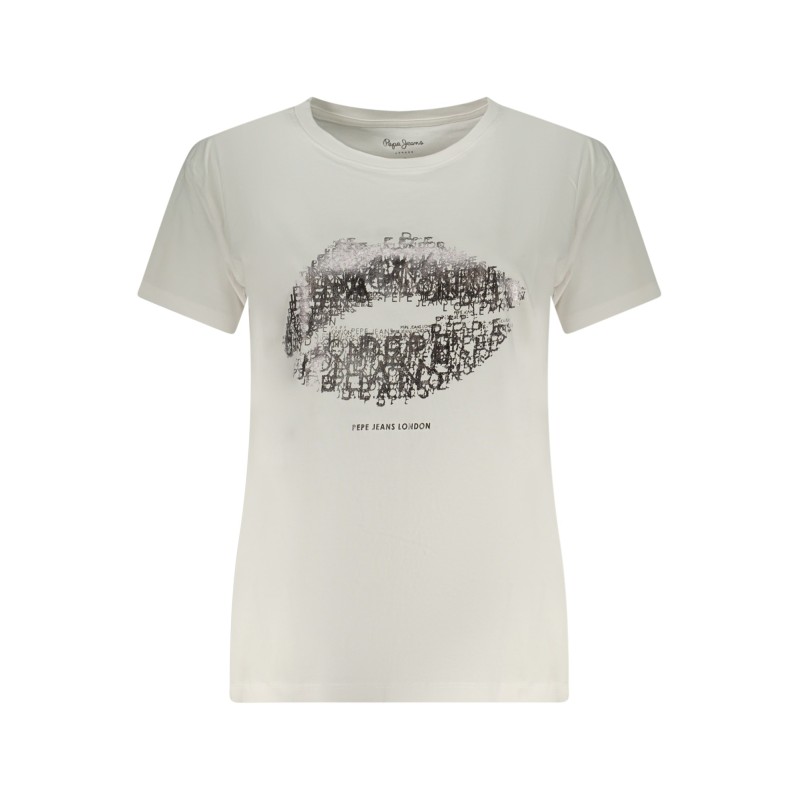 PEPE JEANS T-SHIRT MANICHE CORTE DONNA BIANCO