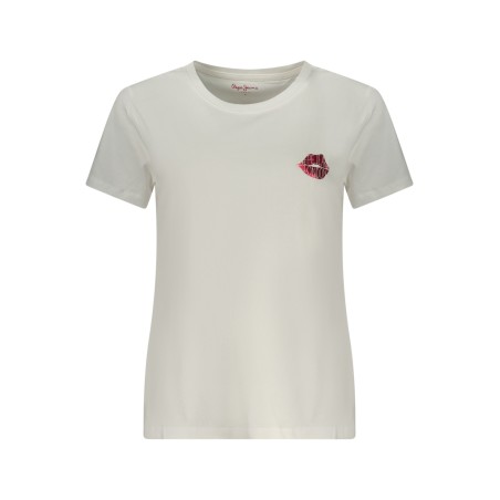 PEPE JEANS T-SHIRT MANICHE CORTE DONNA BIANCO